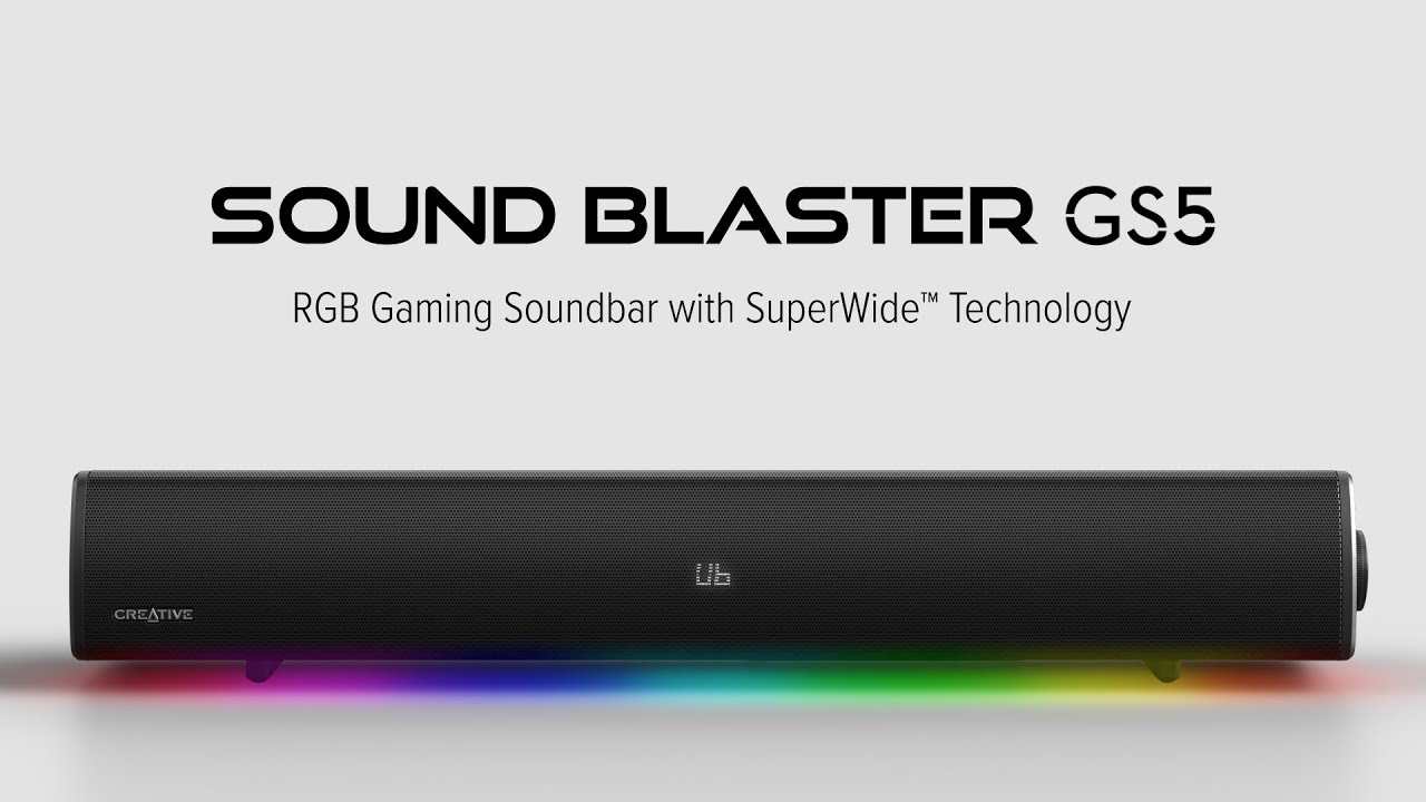 מקרן קול לגיימינג Creative Sound Blaster GS5 ברוחב 51 ס"מ 60W עם תאורת RGB יבואן רשמי – תמונה 7