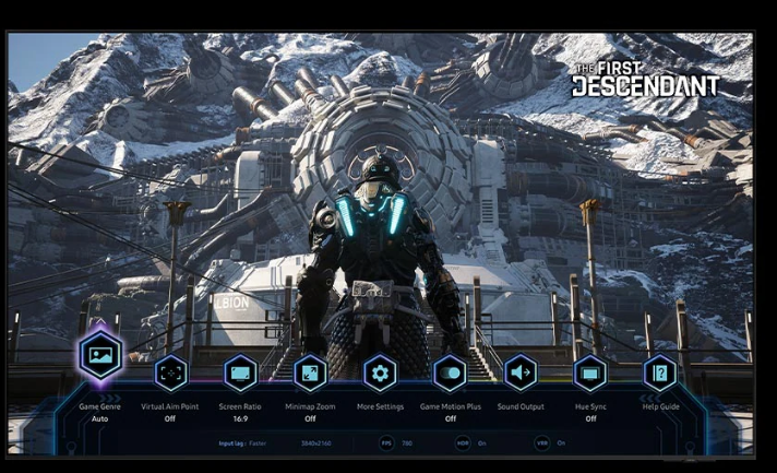 טלוויזיה SAMSUNG QE55Q60D: Gaming Bar - חווית משחק משופרת! בתמונה זו רואים טלוויזיה חכמה SAMSUNG 55 אינץ' דגם QE55Q60D QLED 4K HDR. טלוויזיה זו מצוידת בסרגל משחקים מתקדם (Gaming Bar), המאפשר לך לשדרג את חווית המשחק שלך באופן משמעותי. עם Gaming Bar, תוכל לבצע אופטימיזציה מהירה של הגדרות המשחק שלך