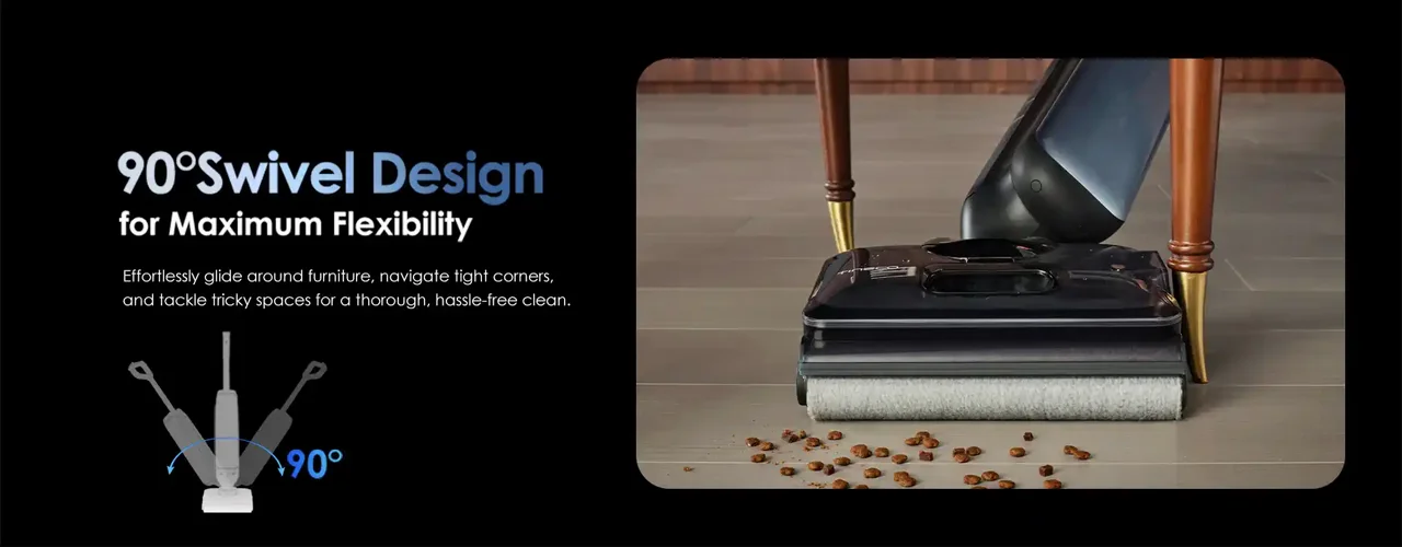 שואב שוטף אלחוטי Tineco FLOOR ONE S9 Artist Pro – עד 75 דקות עבודה וניקוי קצוות דו־צדדי חיווי קולי בעברית | יבואן רשמי-משלוח מהיר