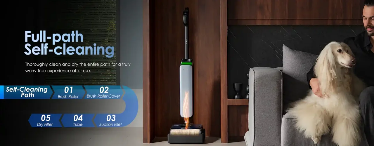 שואב שוטף אלחוטי Tineco FLOOR ONE S9 Artist Pro – עד 75 דקות עבודה וניקוי קצוות דו־צדדי חיווי קולי בעברית | יבואן רשמי-משלוח מהיר – תמונה 2