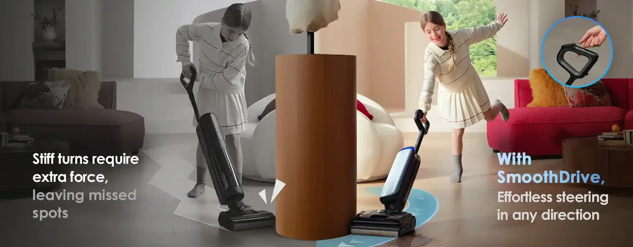 שואב שוטף אלחוטי Tineco FLOOR ONE S9 Artist Pro – עד 75 דקות עבודה וניקוי קצוות דו־צדדי חיווי קולי בעברית | יבואן רשמי-משלוח מהיר – תמונה 8