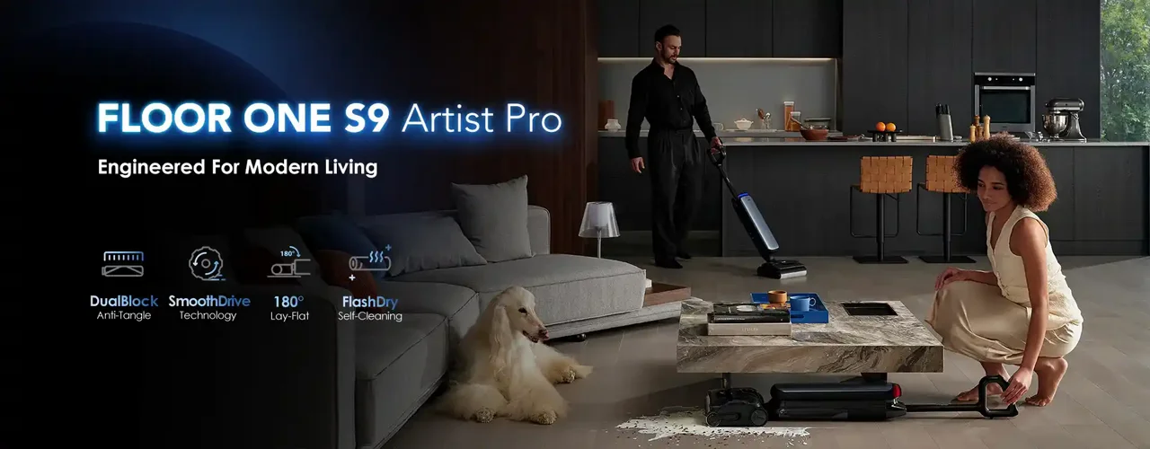 שואב שוטף אלחוטי Tineco FLOOR ONE S9 Artist Pro – עד 75 דקות עבודה וניקוי קצוות דו־צדדי חיווי קולי בעברית | יבואן רשמי-משלוח מהיר – תמונה 13