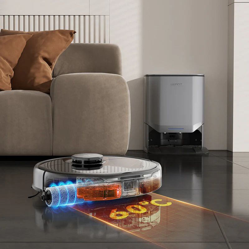 רובוט שואב שוטף UWANT U300 V25 – שטיפה במים חמים 60°C ותחנת ניקוי עצמי | יבואן רשמי-משלוח מהיר – תמונה 3