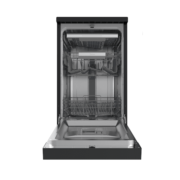 מדיח כלים צר Midea WQP8-W7634C-B – רוחב 45 ס"מ עם WIFI ו־10 מערכות כלים צבע שחור - יבואן רשמי | משלוח מהיר