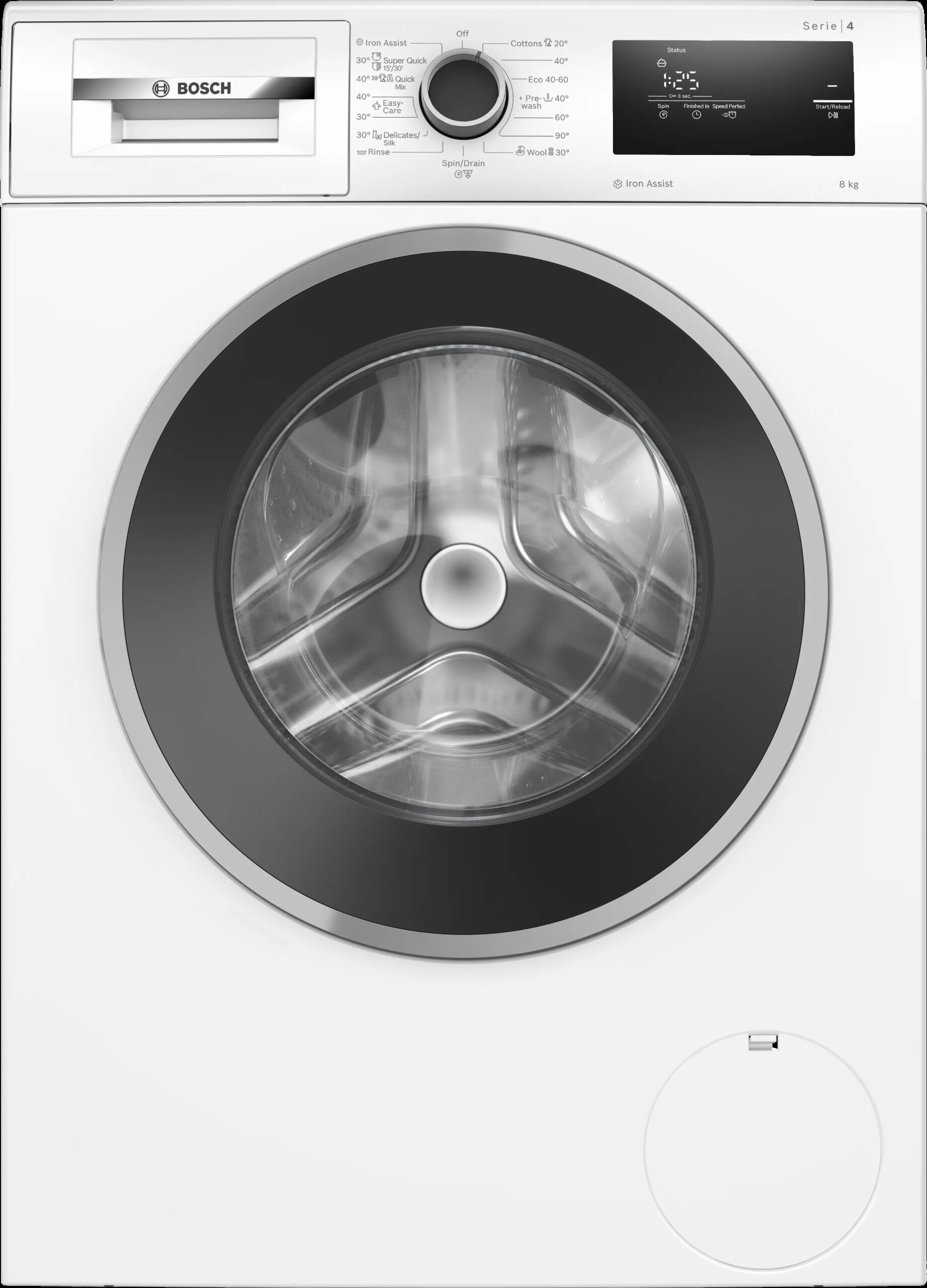 מכונת כביסה 8 ק״ג WAN2806NBY עם Iron Assist שקטה וחסכונית 1400 סל״ד | משלוח מהיר