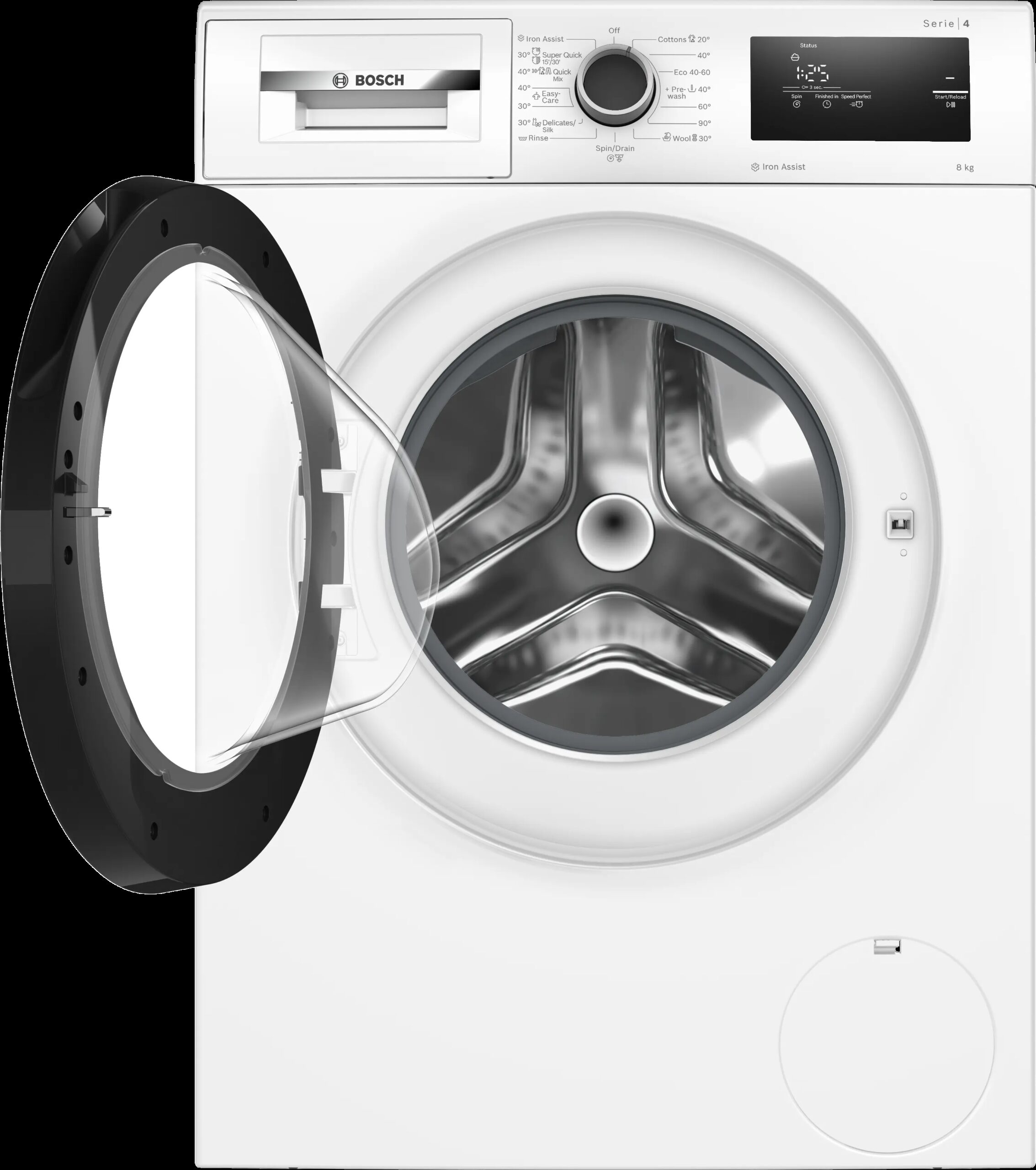 מכונת כביסה 8 ק״ג WAN2806NBY עם Iron Assist שקטה וחסכונית 1400 סל״ד | משלוח מהיר – תמונה 2
