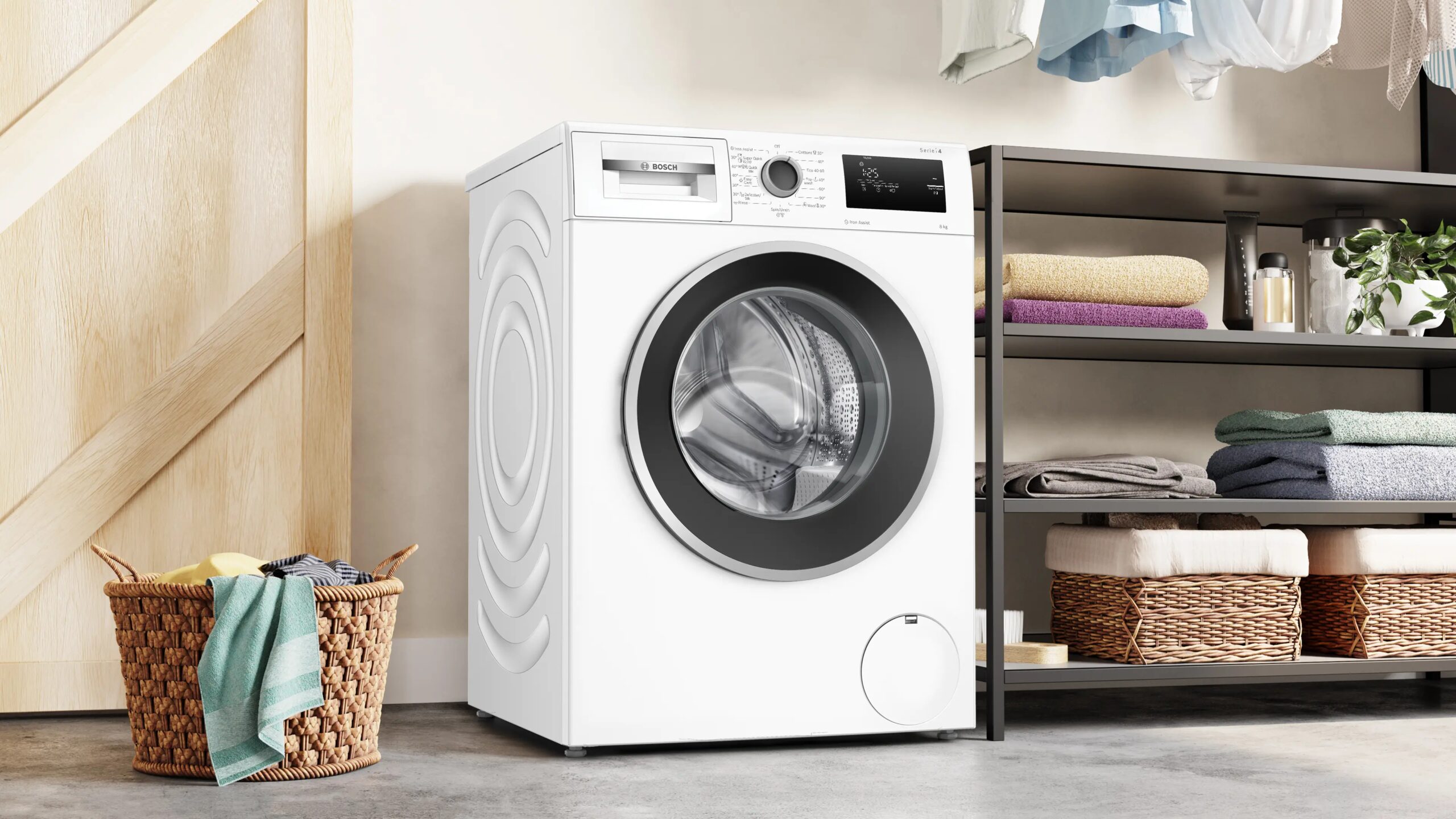 מכונת כביסה 8 ק״ג WAN2806NBY עם Iron Assist שקטה וחסכונית 1400 סל״ד | משלוח מהיר – תמונה 7