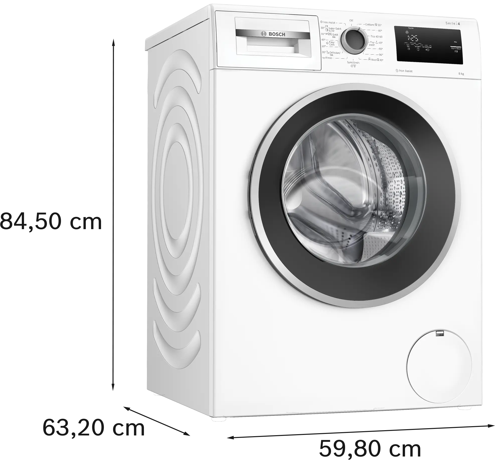 מכונת כביסה 8 ק״ג WAN2806NBY עם Iron Assist שקטה וחסכונית 1400 סל״ד | משלוח מהיר – תמונה 9