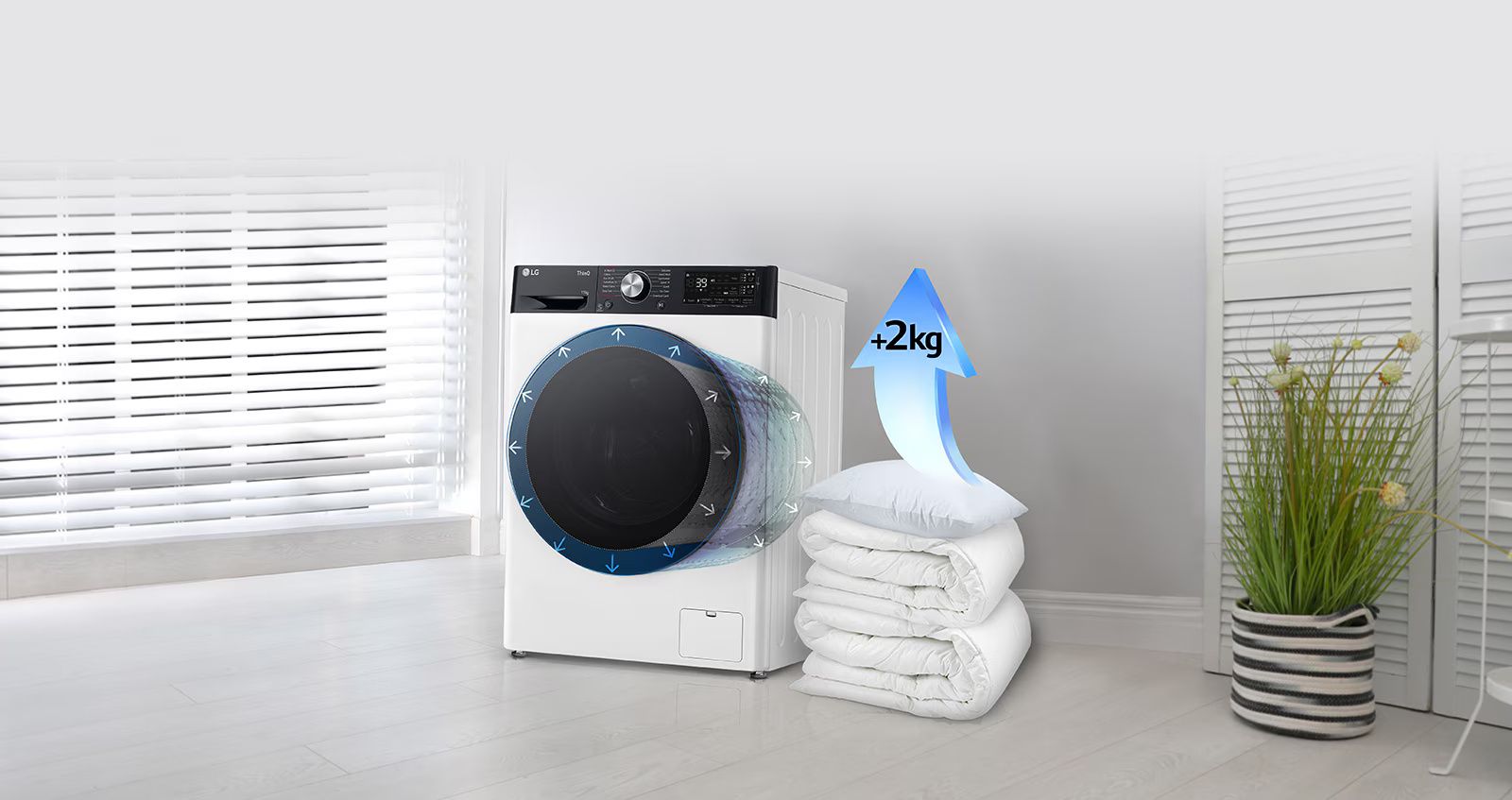 LG WF13314WBC – מכונת כביסה פתח קדמי 13 ק"ג עם AI DD & Steam+ | יבואן רשמי – תמונה 4