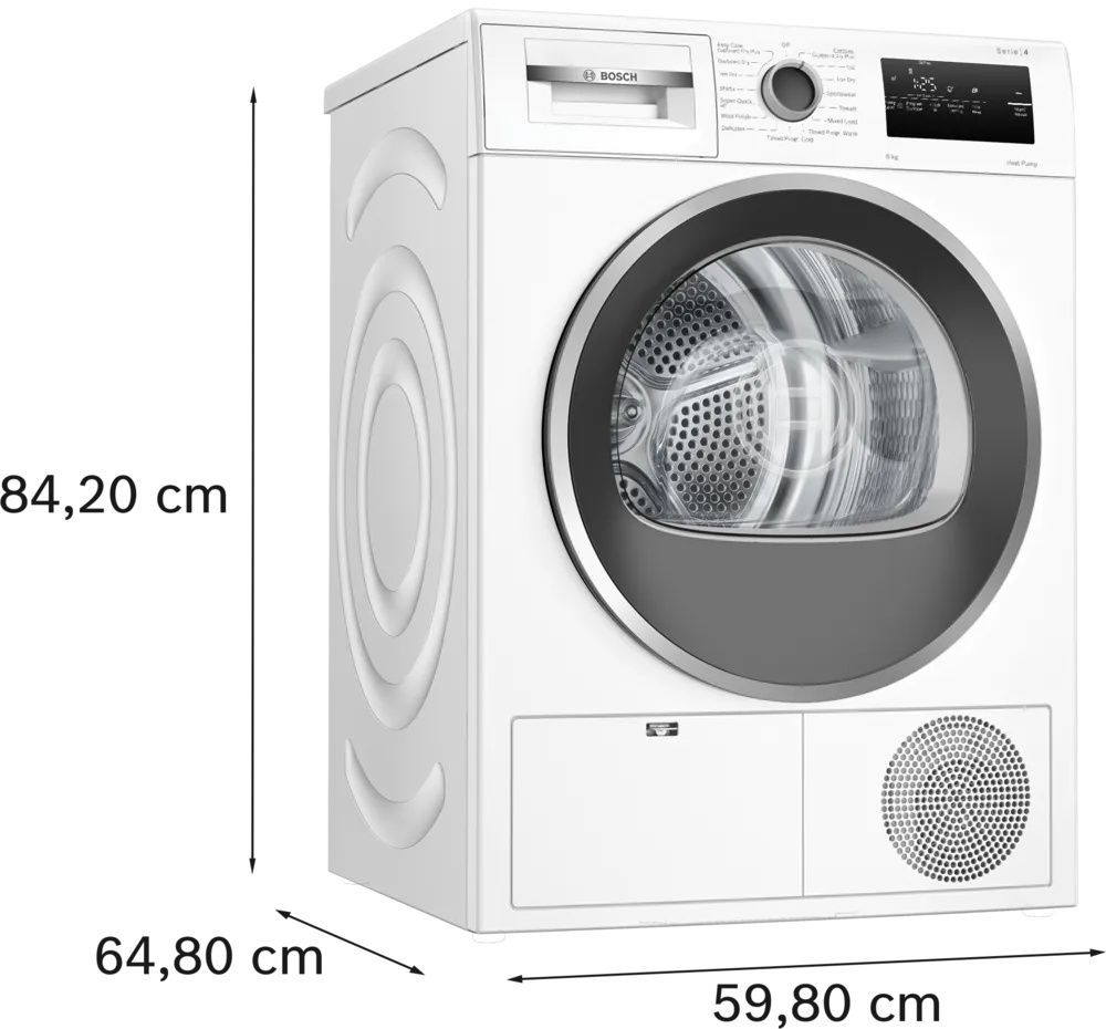 Bosch WTH85225IL מייבש כביסה משאבת חום 8 ק"ג סדרה 4 בוש | יבואן רשמי – תמונה 13