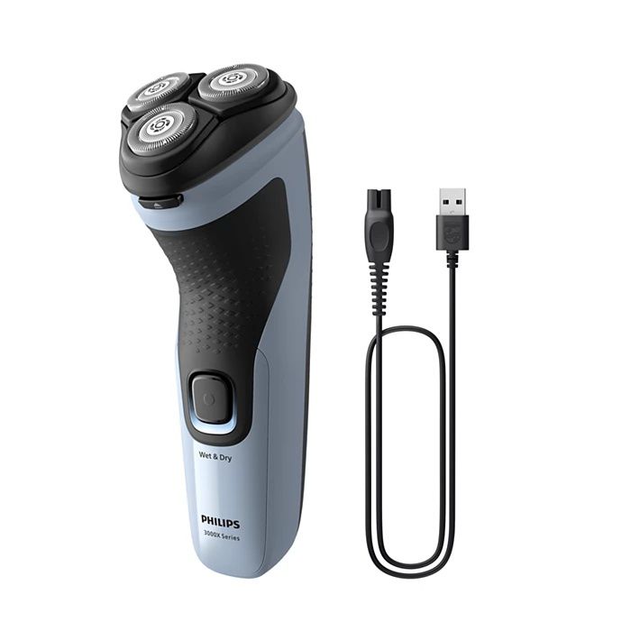 Philips Shaver X3003/00 מכונת גילוח חשמלית לשימוש יבש ורטוב 3000X Series | יבואן רשמי