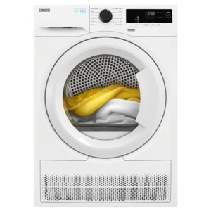 Zanussi ZDHF286W-מייבש כביסה 8 ק״ג עם משאבת חום חסכוני במיוחד, פאנל בעברית | יבואן רשמי