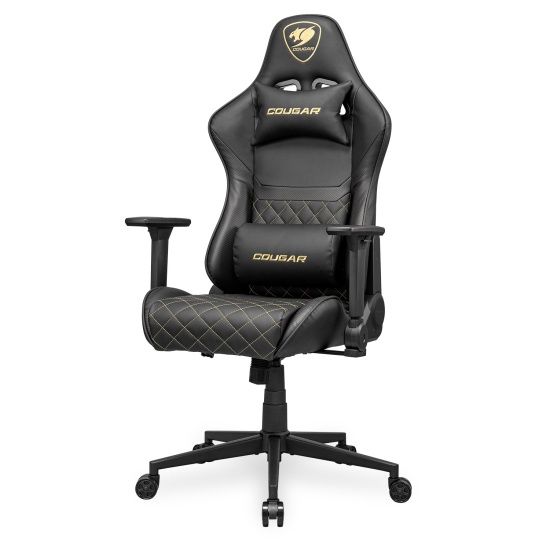 כיסא גיימינג COUGAR Armor One V2 Gold עם משענות 4D מתקפלות, הטיה 155 מעלות וגב גבוה יבואן רשמי – תמונה 3
