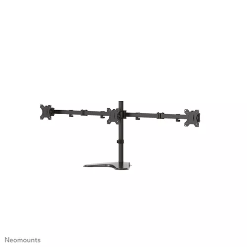 Neomounts FPMA-D550DD3BLACK - מעמד שולחני ל-3 מסכים עד 27 אינץ' עם תנועה מלאה | יבואן רשמי