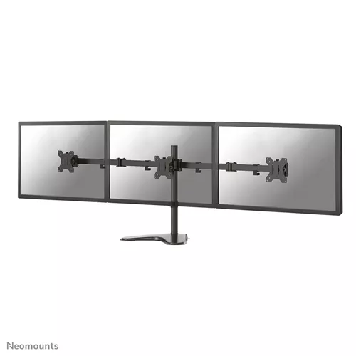 Neomounts FPMA-D550DD3BLACK - מעמד שולחני ל-3 מסכים עד 27 אינץ' עם תנועה מלאה | יבואן רשמי – תמונה 5