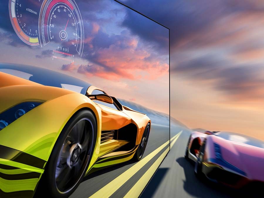 תמיכה בגיימינג 4K 144Hz עם Motion Xcelerator Turbo Pro בטלוויזיה Samsung QE55S95C