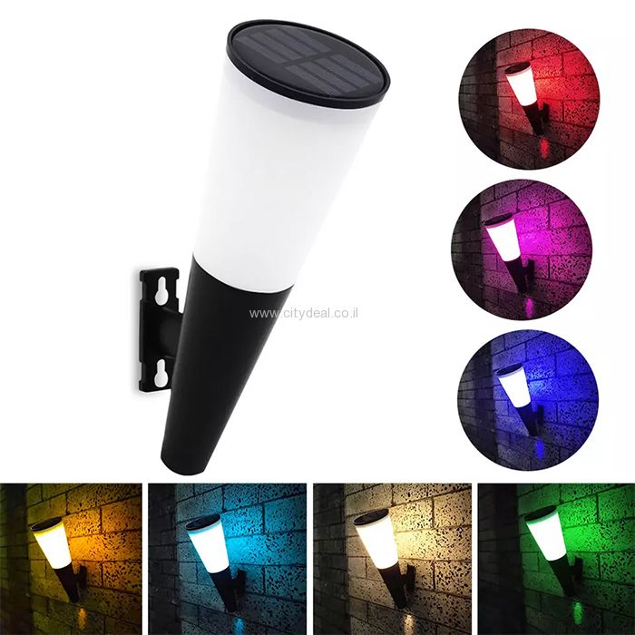 תאורת קיר סולארית דגם TORCH 10W – 212*70MM | דגם RLO-HJB-01 – תמונה 2