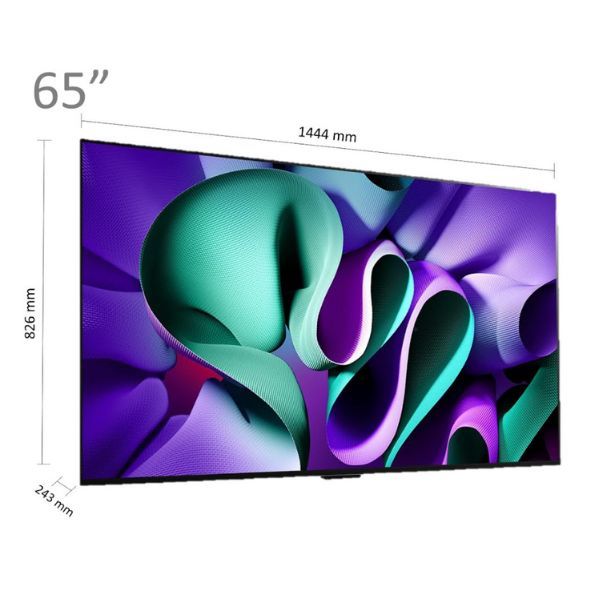 מידות טלוויזיה LG OLED65M46LA OLED M4 בגודל 65 אינץ ללא מעמד