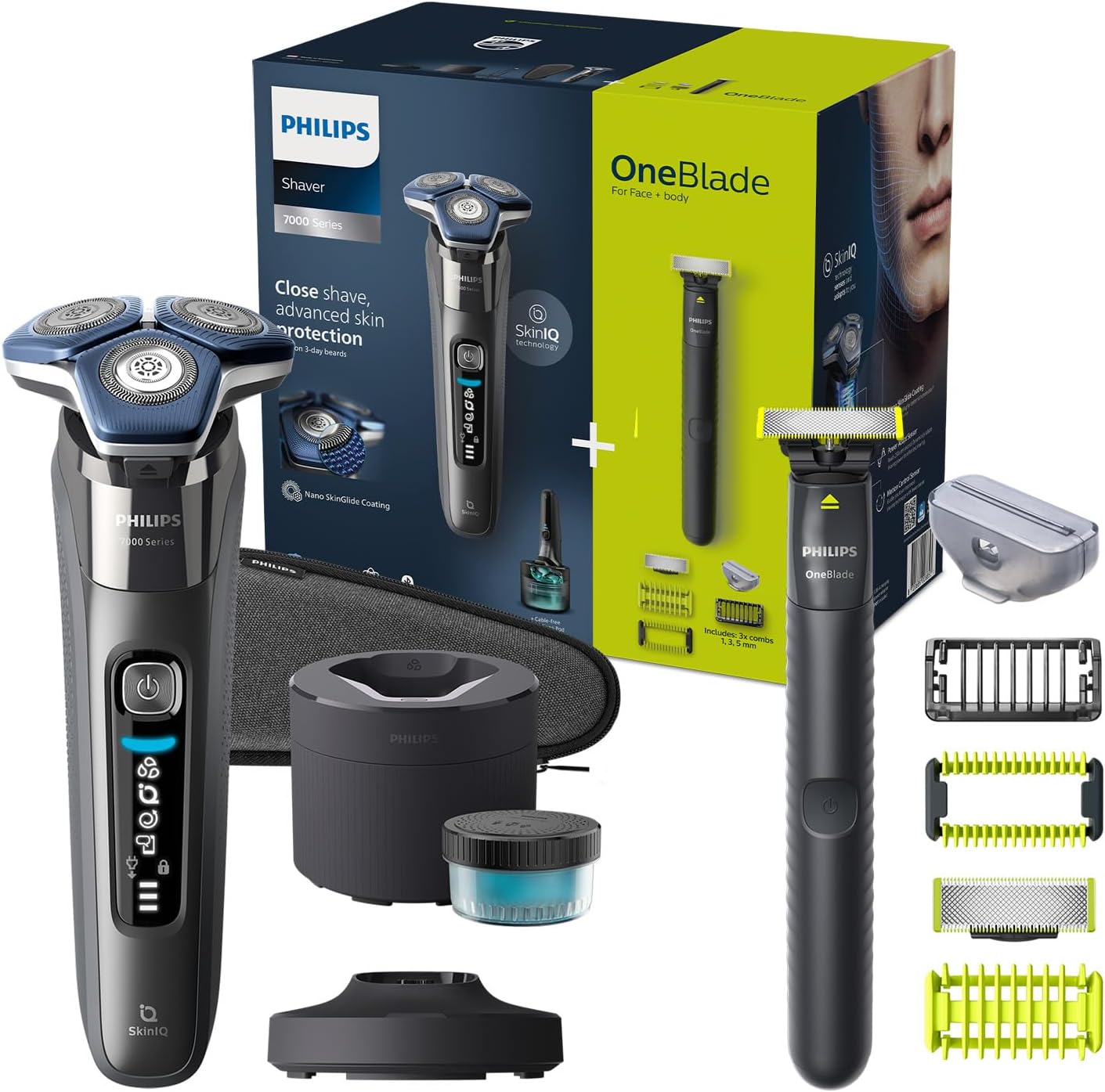 מכונת גילוח Philips S7887/78 לשימוש יבש ורטוב עם אביזרים באריזה