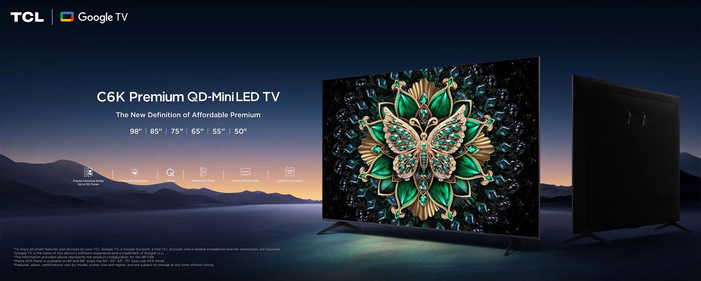  רכשו את טלוויזיית TCL 65C6K החדשה עם טכנולוגיית QD-Mini LED, Google TV, רזולוציית 4K ואיכות תמונה וסאונד עוצרי נשימה. צבעים מרהיבים, בהירות גבוהה וחוויית שימוש חכמה. הזמינו עכשיו!