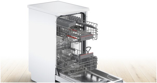 מדיח כלים Bosch SPS4HKW49E - ניקיון יסודי, יעילות גבוהה ושקט במיוחד! מחפשים מדיח כלים חדש שיעשה את העבודה עבורכם? מדיח הכלים Bosch SPS4HKW49E הוא הבחירה המושלמת! ייבוש יסודי: אפשרות בחירה לייבוש יסודי במיוחד עבור כלים קשים לייבוש. הפחתת רעשים: הפחתת רעשים עד 30 דקות בכל עת באמצעות אפליקציית Home Connect.