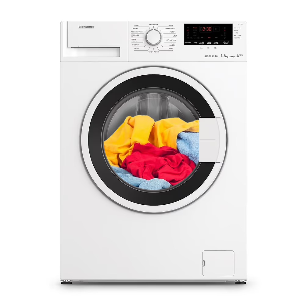 מכונת כביסה פתח קדמי BLOMBERG LWF8107W 8 ק מכונת כביסה BLOMBERG LWF8107W 8 ק