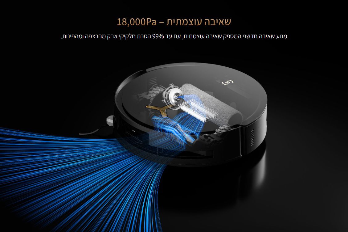 ECOVACS DEEBOT X8 PRO OMNI ניקוי חכם לבית מודרני ECOVACS DEEBOT X8 PRO OMNI שואב רובוטי שוטף עם מערכת ניקוי חכמה