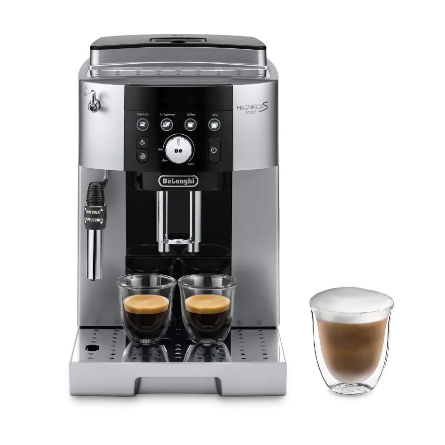 ECAM 250.23.SB מכונת קפה אוטומטית DeLonghi דגם ECAM 250.23.SB - מטחנת קפה, שימוש בפולי קפה או קפה טחון - יבואן רשמי