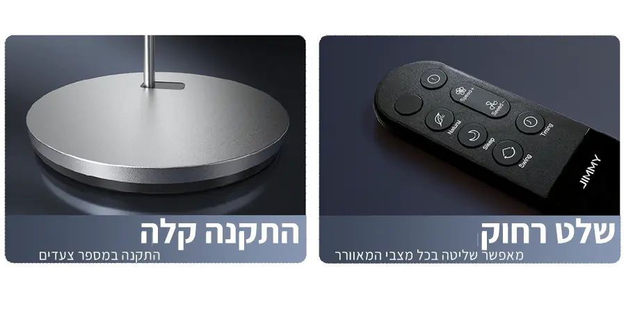 שלט רחוק ונוחות שימוש מושלמת במאוורר JIMMY JF35 מאוורר חכם JIMMY JF35 עם שלט רחוק לנוחות שימוש מלאה בבית או במשרד