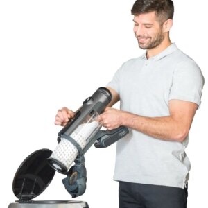 NUMATIC QUICK GREY - שואב אבק אלחוטי נטען עם ריקון היגייני וסוללה 25.2V | יבואן רשמי