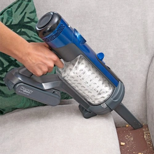 HENRY QUICK PET BLUE - שואב אבק אלחוטי נטען עם ריקון היגייני לבתים עם חיות מחמד | יבואן רשמי – תמונה 6