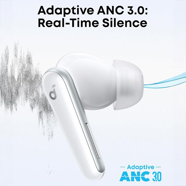 soundcore Liberty 5 - אוזניות ANC אלחוטיות בצבע לבן עם Adaptive ANC 3.0 | יבואן רשמי – תמונה 2