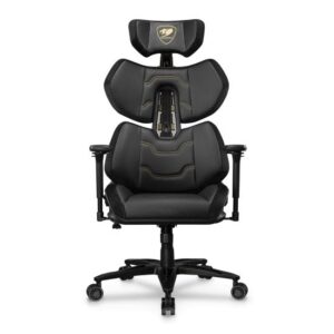 כיסא גיימינג קוגר COUGAR Terminator Elite Gold ארגונומי מקצועי מעור בסיס אלומיניום XL - יבואן רשמי