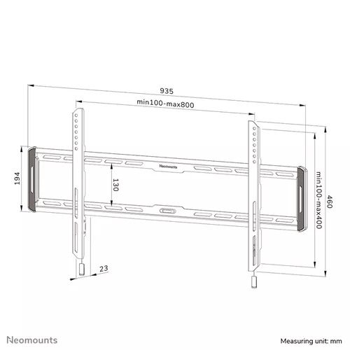 Neomounts WL30-550BL18 - מתקן תלייה צמוד קיר אולטרה שטוח למסכים 43-86 אינץ' | יבואן רשמי – תמונה 6
